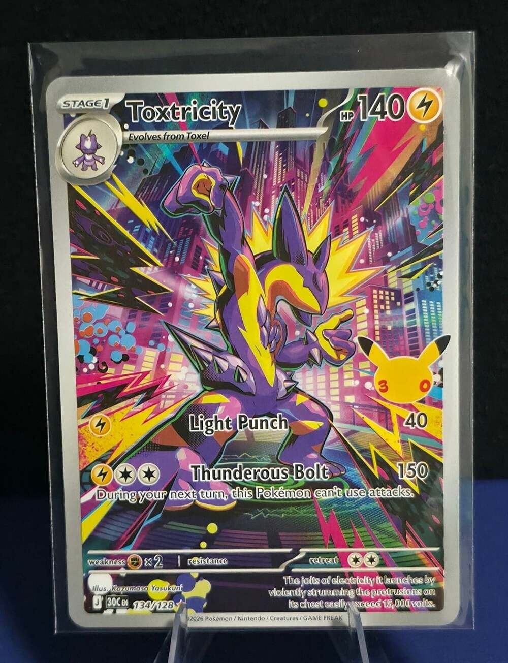 Pokemon Toxtricity 30C EN 134/128 Holofoil Card